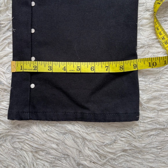 Michael Michael Kors Black Women’s Flare Stud Side Button pants Jeans Size 6 - Picture 15 of 16
